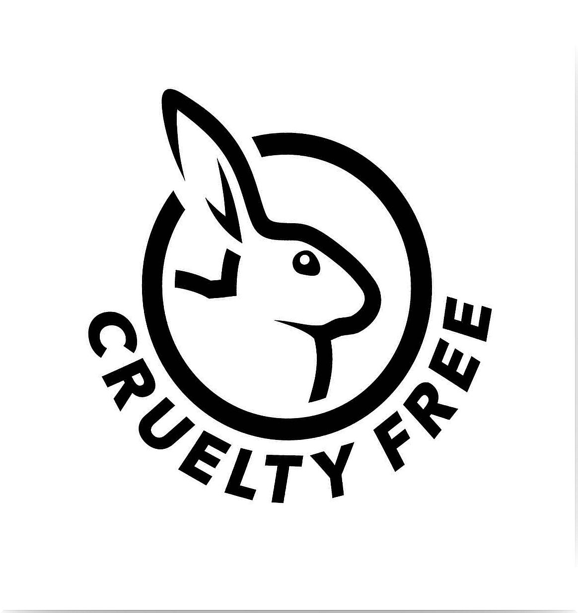 Logo that warns that a product has not been tested on animals.